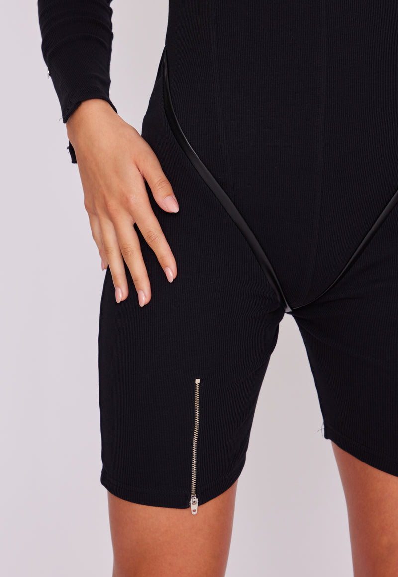 Sculpt Playsuit - Black