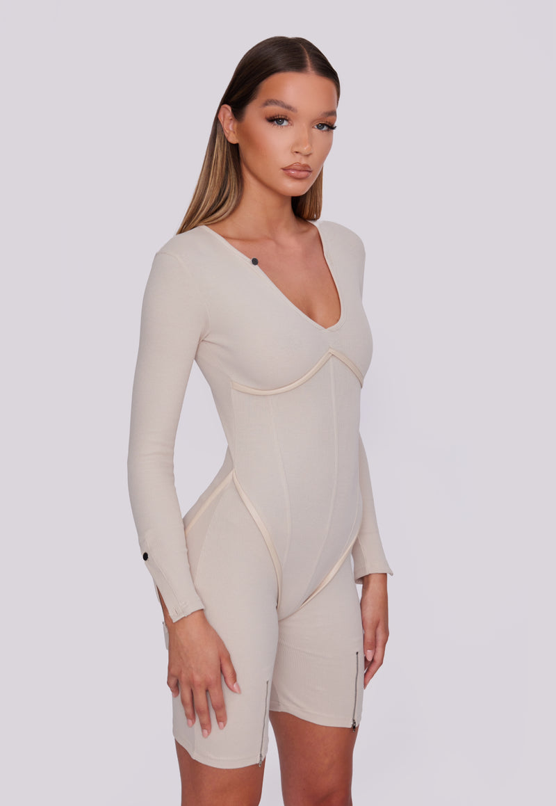 Sculpt Playsuit - Sand