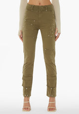 Paint Splash Carpenter Trousers - Khaki