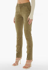 Paint Splash Carpenter Trousers - Khaki