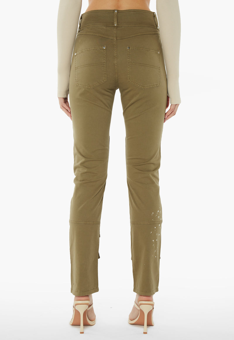 Paint Splash Carpenter Trousers - Khaki