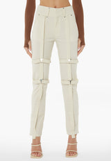 Leg Strap Detailed Trousers - Sand